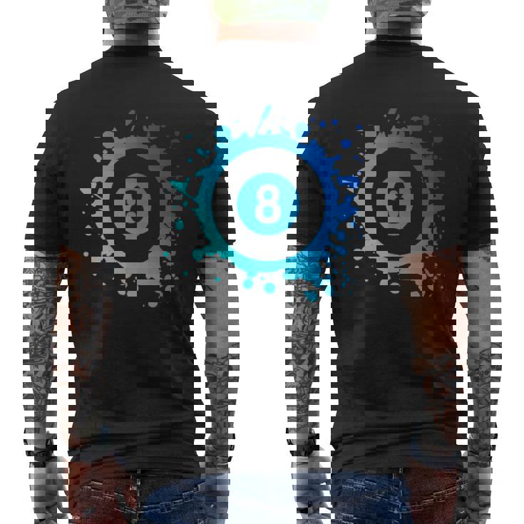プール ビリヤード プレーヤー エイトボール シンプル プール メンズTシャツ バックプリント