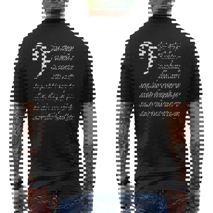 ヘ音記号 音符 音楽 楽譜 音楽用語 音楽雑貨 シンプル メンズTシャツ バックプリント