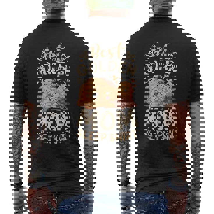 ベスト・ゴールデン・ママ、子犬とゴールデン・レトリーバー メンズTシャツ バックプリント