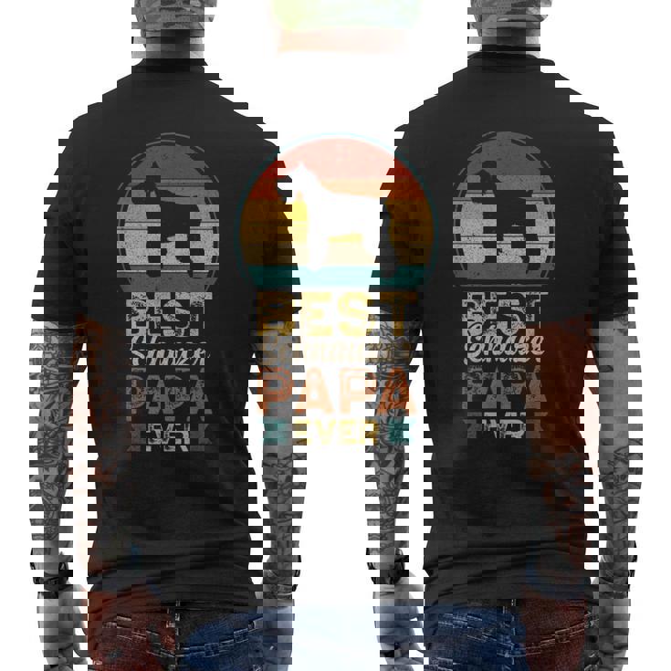 ベスト・シュナウザー・パパ ミニチュア・シュナウザー メンズTシャツ バックプリント