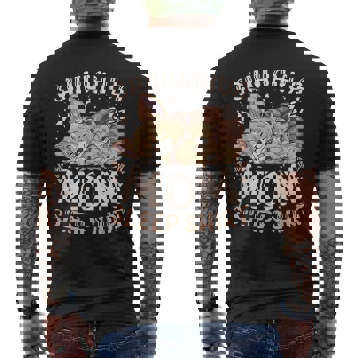 ベスト・チワワ・ママ・スリープ・シャツ、子犬と犬 メンズTシャツ バックプリント