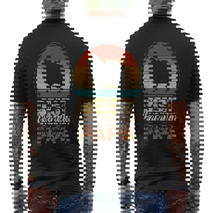 ベスト・ポメラニアン・パパ 父の日 ポム・ドッグ メンズTシャツ バックプリント