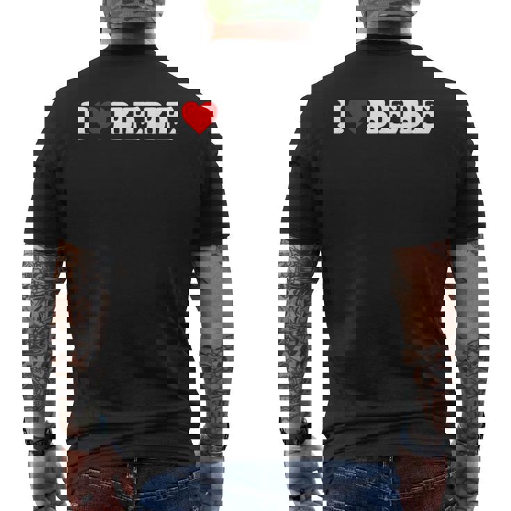 ベベ大好き メンズTシャツ バックプリント