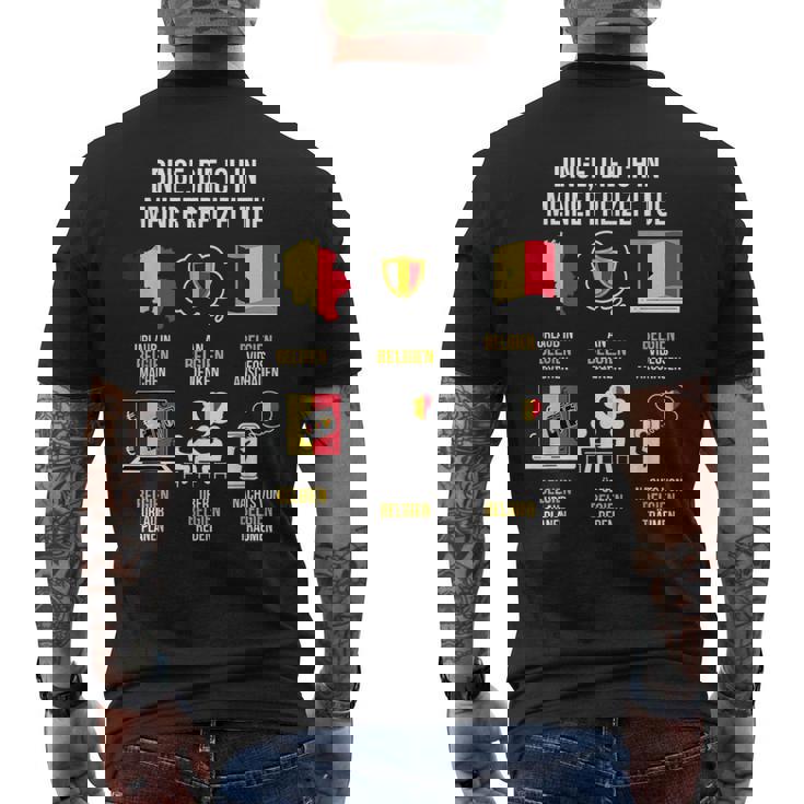 ベルギーの発言 メンズTシャツ バックプリント