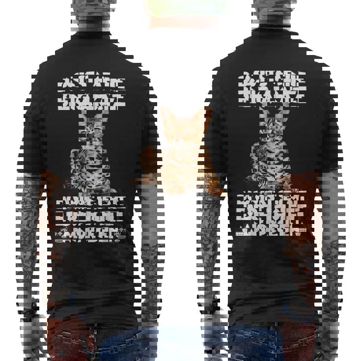 ベンガル猫t メンズTシャツ バックプリント