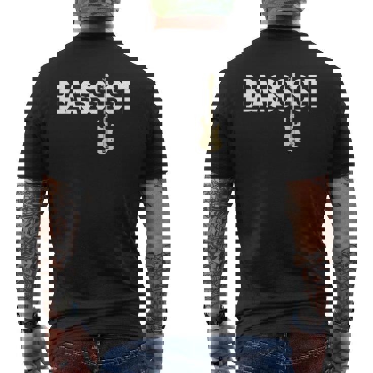 ベースギター ヴィンテージ ギタリスト ギタープレーヤー ギフト メンズTシャツ バックプリント