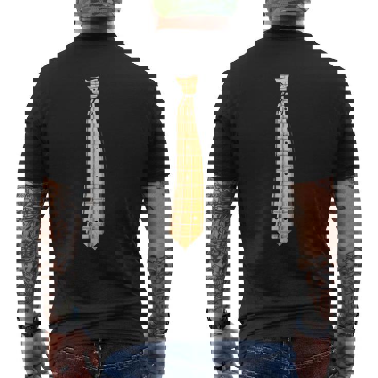 ベースギター 指板ネクタイ おもしろ ベーシスト用 メンズTシャツ バックプリント