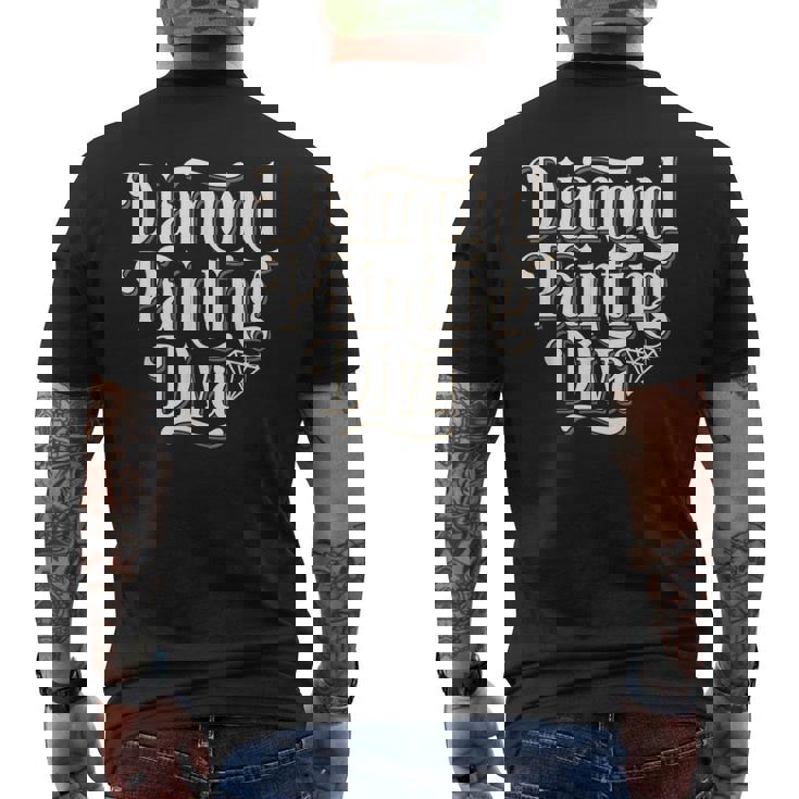 ペインティング ダイヤモンド 絵画 アート メンズTシャツ バックプリント