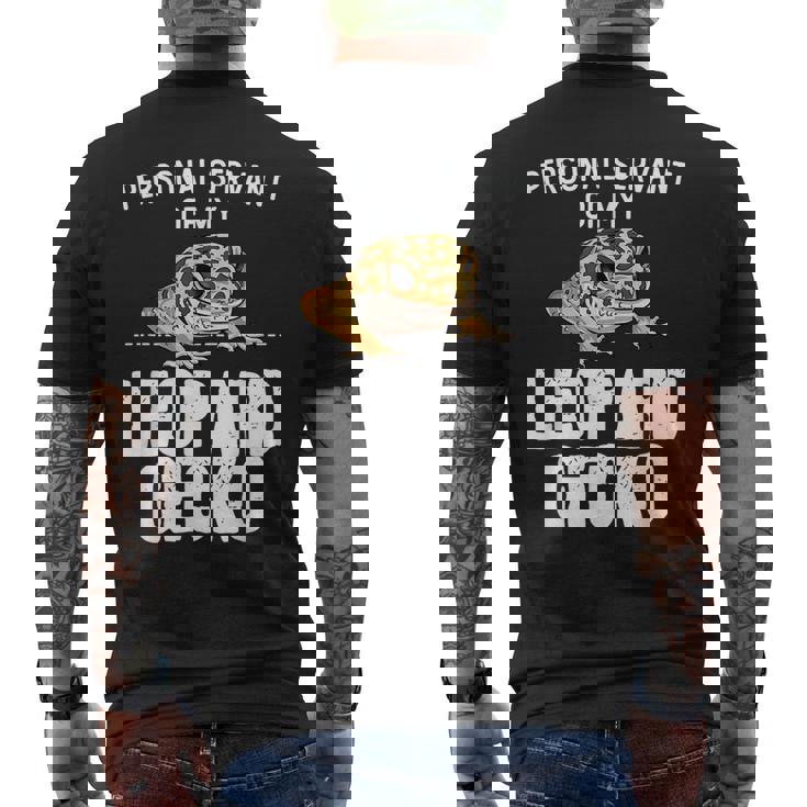 ペットヒョウモントカゲモドキギフト-私は私のヒョウモントカゲモドキが大好きです メンズTシャツ バックプリント