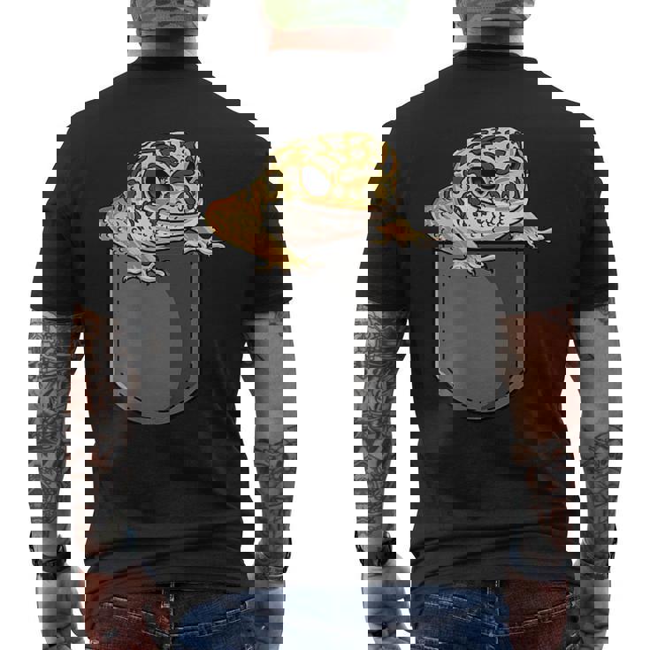 ペットヒョウモントカゲモドキギフト-私は私のヒョウモントカゲモドキが大好きです メンズTシャツ バックプリント