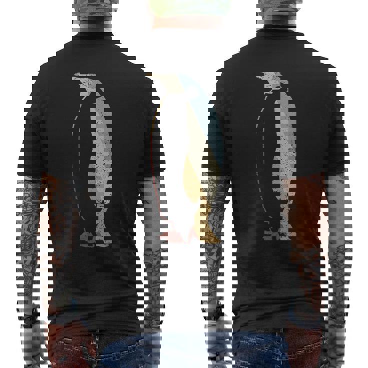 ペンギン レトロスタイル ビンテージ メンズTシャツ バックプリント