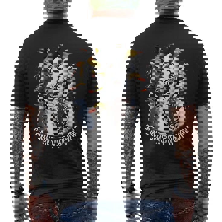 ペンギンアート 世界のペンギン ギフト メンズTシャツ バックプリント