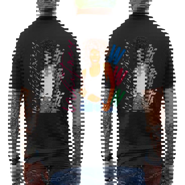 ホイットニー・ヒューストン I Wanna Dance Withomebody メンズTシャツ バックプリント