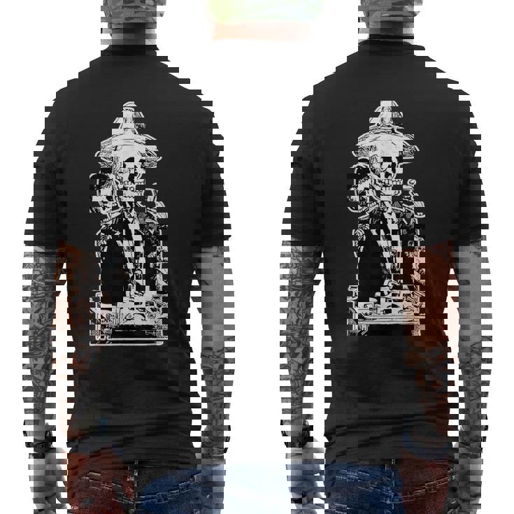 ホセ・グアダルーペ・ポサダ作 アルコール カラベラ 1888 メンズTシャツ バックプリント