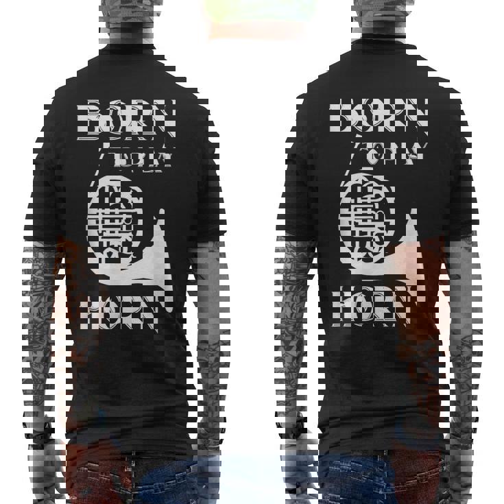 ホルン クラシックオーケストラ ホルニスト フレンチホルン 吹奏楽 メンズTシャツ バックプリント