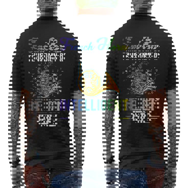 ホルン・ホルニスト フレンチホルン奏者 メンズTシャツ バックプリント