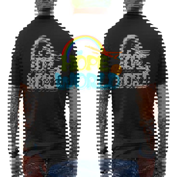 ホープレインボーワールド メンズTシャツ バックプリント