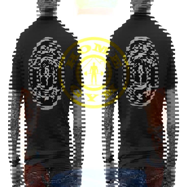 ホームジム アンティーク調ゴールドパロディー 長袖tシャツ メンズTシャツ バックプリント