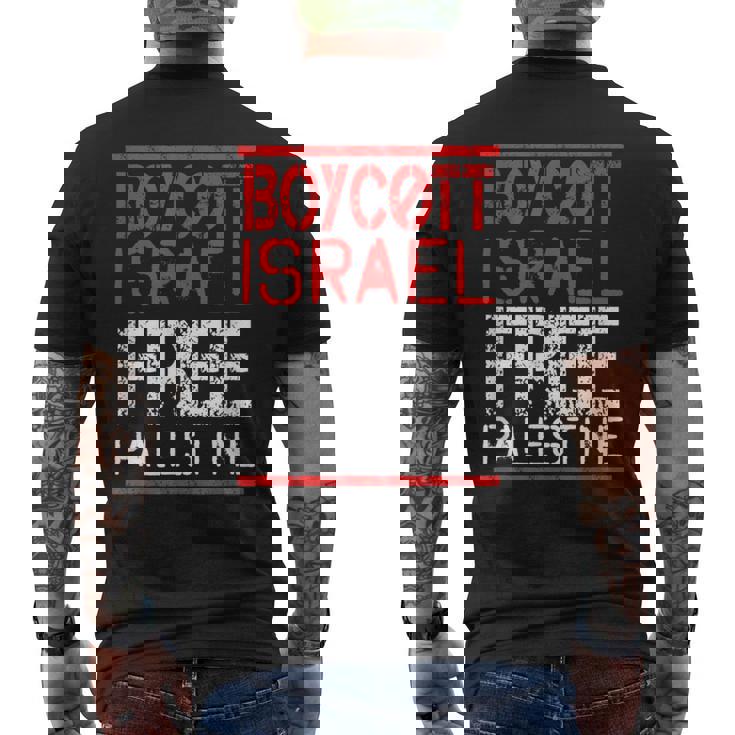 ボイコット イスラエル自由 パレスチナ メンズTシャツ バックプリント