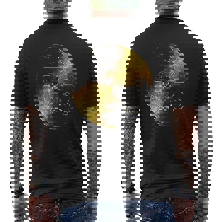 ボイジャー ゴールデンレコード メンズTシャツ バックプリント