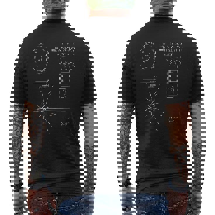 ボイジャーゴールデンレコード Nasa メンズTシャツ バックプリント