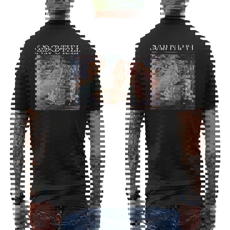 ボッティチェッリのヴィーナスの誕生 メンズTシャツ バックプリント