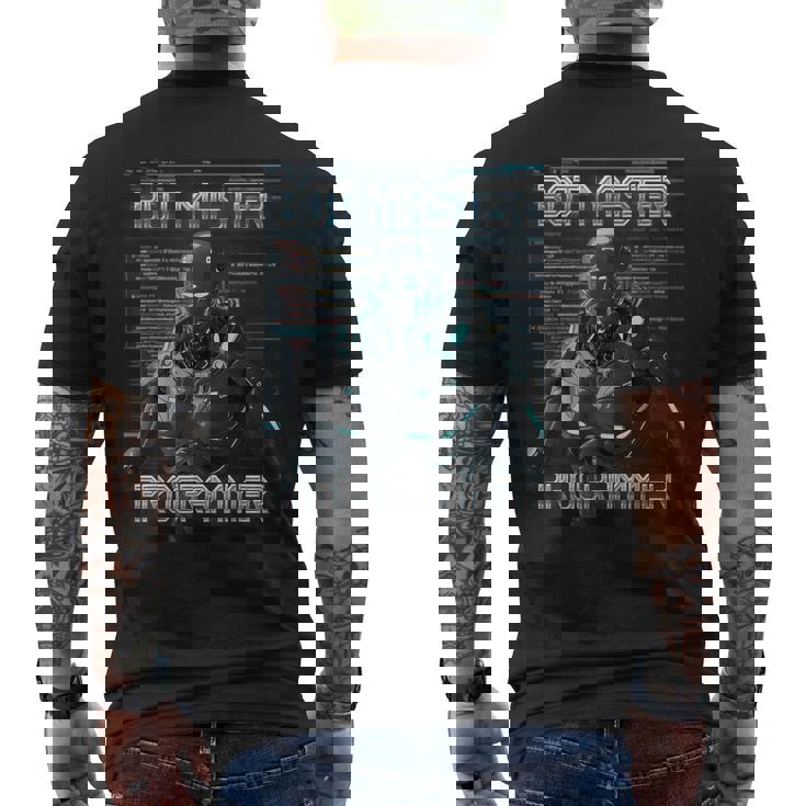ボットマスタープログラマーaiロボット メンズTシャツ バックプリント