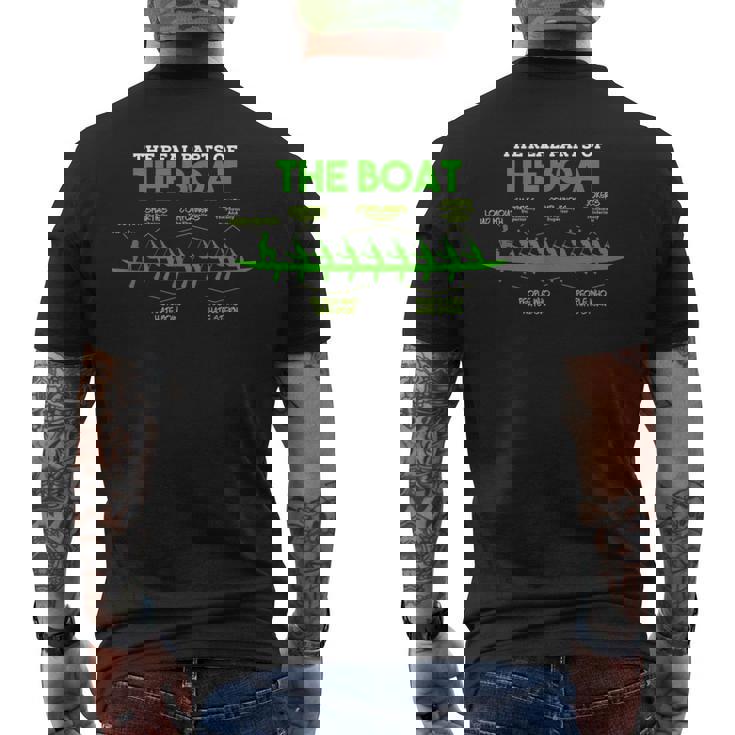 ボートの本物のパーツ ローワーローイング。 メンズTシャツ バックプリント