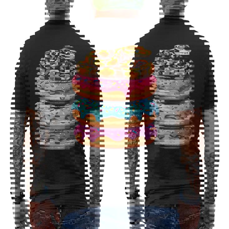 ボール パイソン ドーナツ好き 面白い メンズTシャツ バックプリント