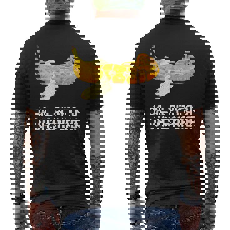 ボールパイソン ささやき蛇 爬虫類 爬虫類 バナナ メンズTシャツ バックプリント