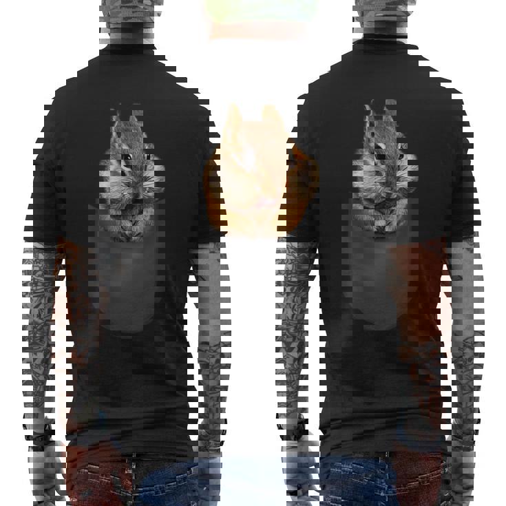 ポケット リス メンズTシャツ バックプリント