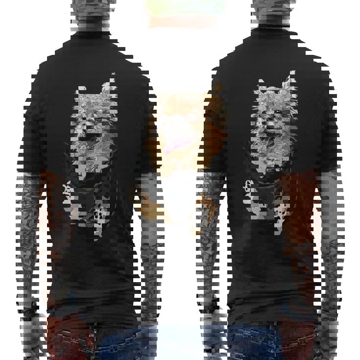 ポケットに入ったチワワ チワワ 長髪 チワワ 犬好き メンズTシャツ バックプリント