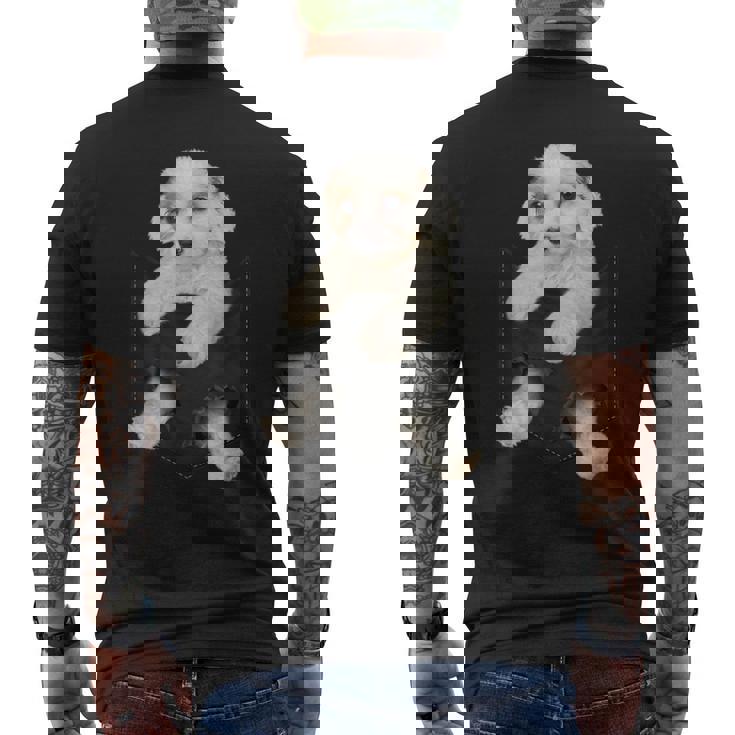 ポケットに入った面白いcavachon Dog Cavachon Dog好きのための メンズTシャツ バックプリント