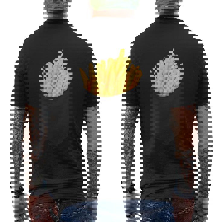 ポケットフライドポテト 胸にチップス フライドポテト メンズTシャツ バックプリント