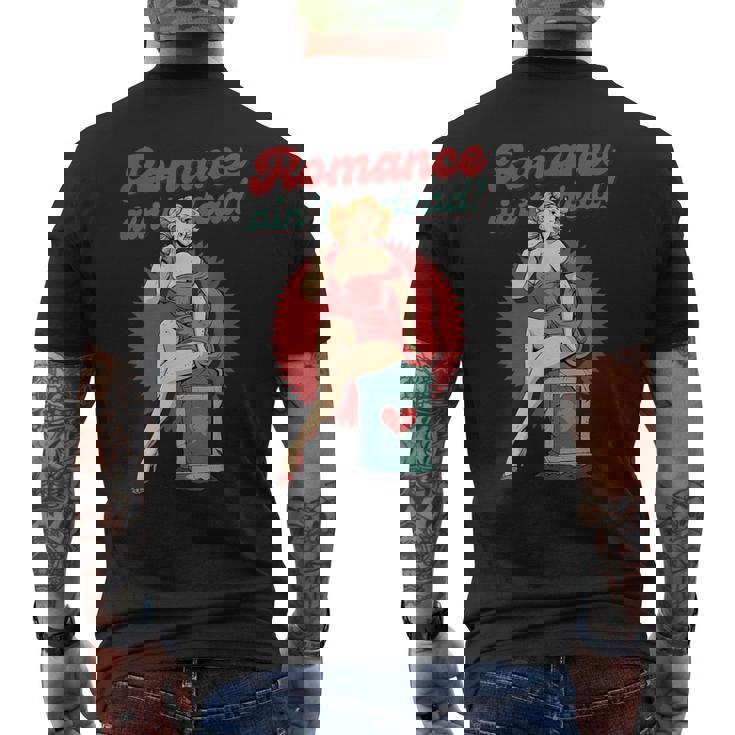 ポップアート ピンナップガール ロマンス Ain't Dead バレンタインシングル メンズTシャツ バックプリント