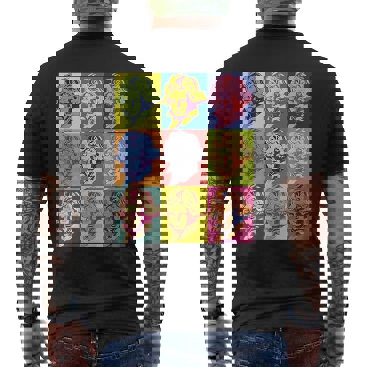 ポップアートクラシック音楽 音楽家 ベートーヴェン ヴァイオリン ピアノ チェロ 練習 音楽好き おもしろ デザイン メンズTシャツ バックプリント