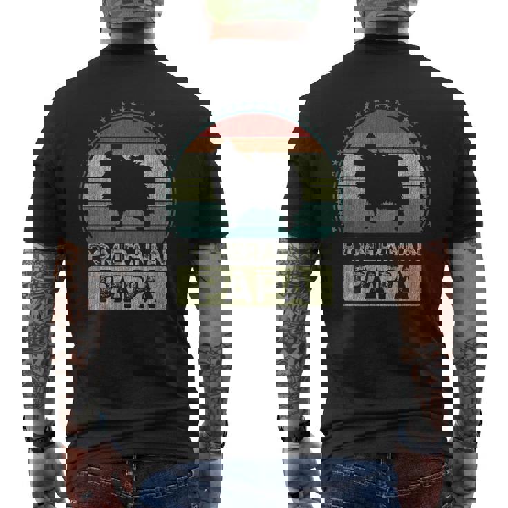 ポメラニアン・パパ 父の日 ポム メンズTシャツ バックプリント