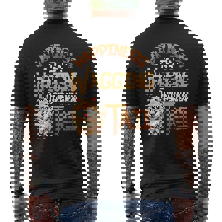 ポメラニアン犬種ポメラニアン メンズTシャツ バックプリント