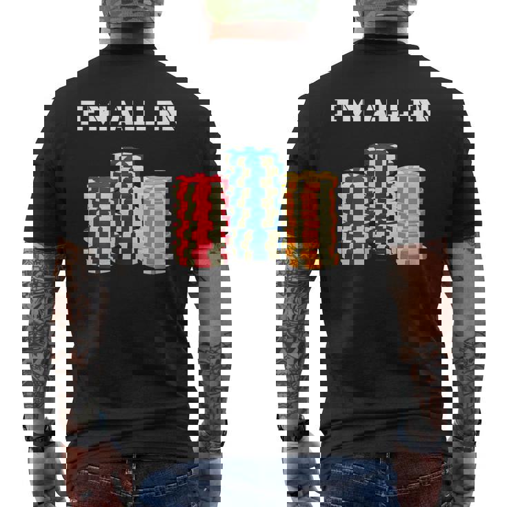 ポーカープレイヤー I'm All In カード カジノ 恋人 ギフト ギャンブル メンズTシャツ バックプリント