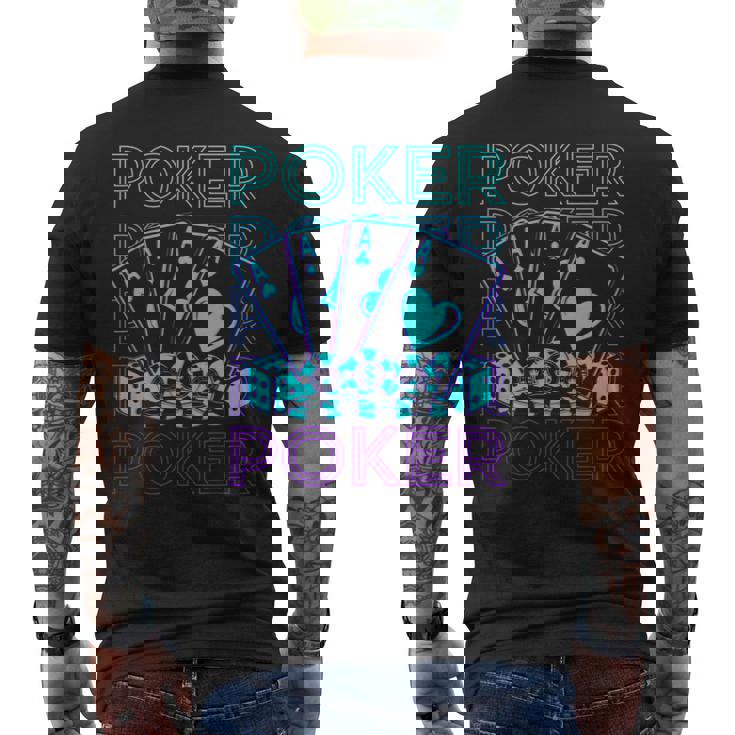 ポーカーレトロ メンズTシャツ バックプリント