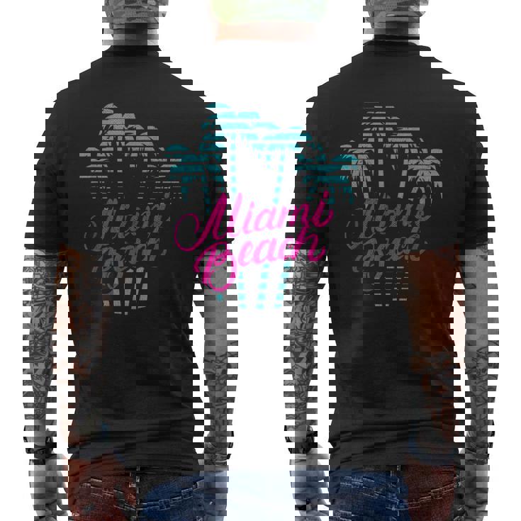マイアミビーチのバケーションのお土産 80´Sマイアミビーチ メンズTシャツ バックプリント