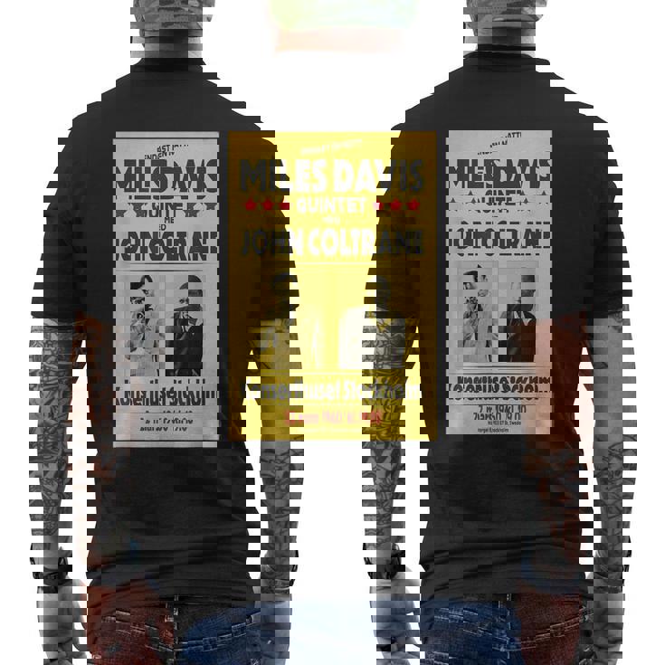 マイルス・デイビス・クインテットとジョン・コルトレーンストックホルム 1960 メンズTシャツ バックプリント