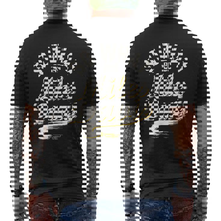 マイルス・デイヴィスo What Collegiatecript 1959 メンズTシャツ バックプリント