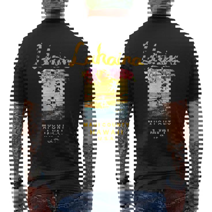 マウイ ラハイナ ハワイ ヴィンテージ ハワイアン メンズTシャツ バックプリント