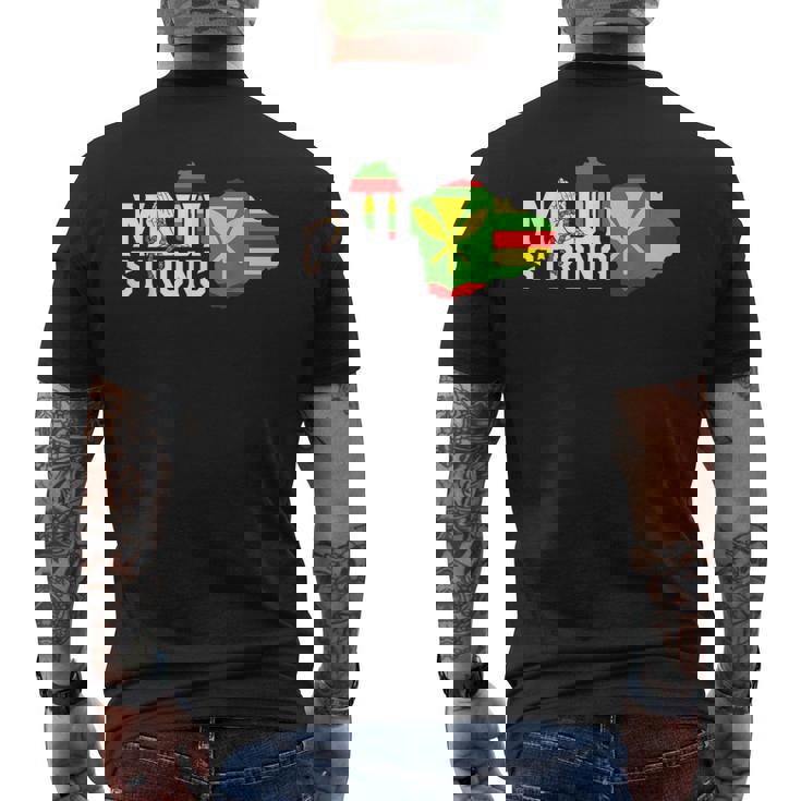 マウイ・ハワイ・ストロングのために祈って メンズTシャツ バックプリント