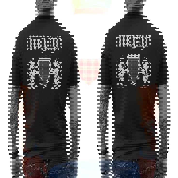 マクレガー一族タータン、スコットランド格子縞、マクレガーファミリー メンズTシャツ バックプリント