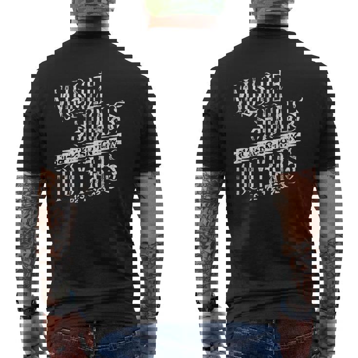 マッスルショールズ Al 100周年記念 ヴィンテージソウルファン向け メンズTシャツ バックプリント