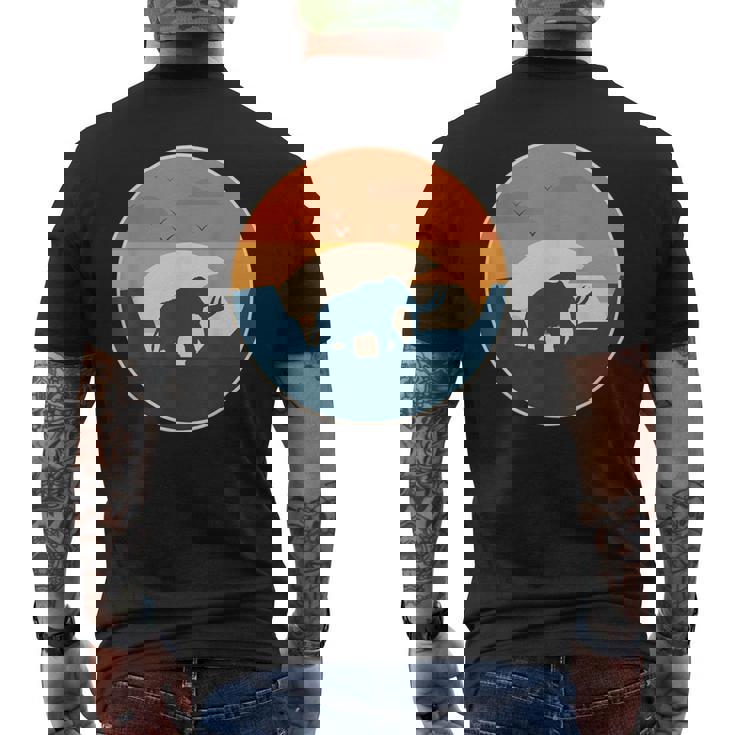 マムート先史時代の象 メンズTシャツ バックプリント