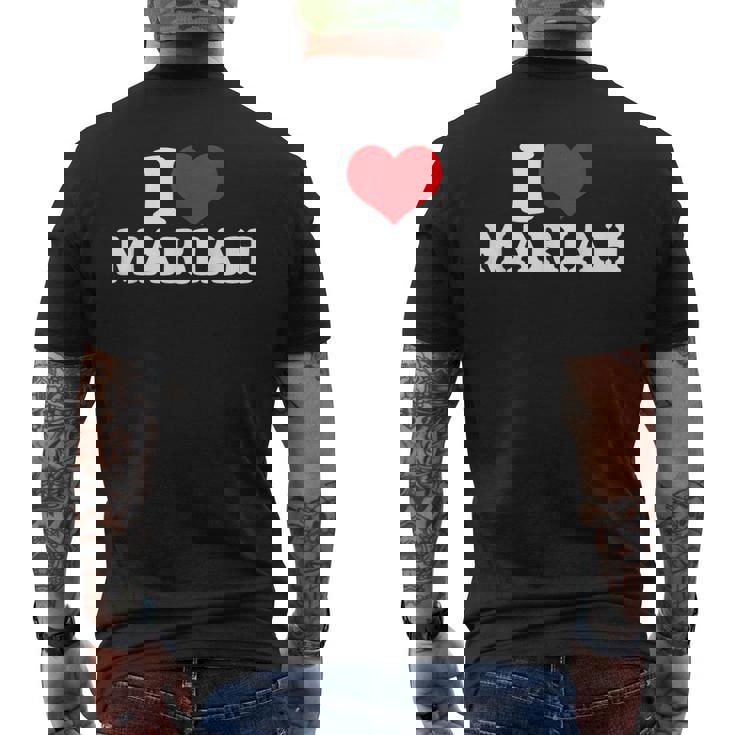 マライアが大好き、マライアが好き メンズTシャツ バックプリント