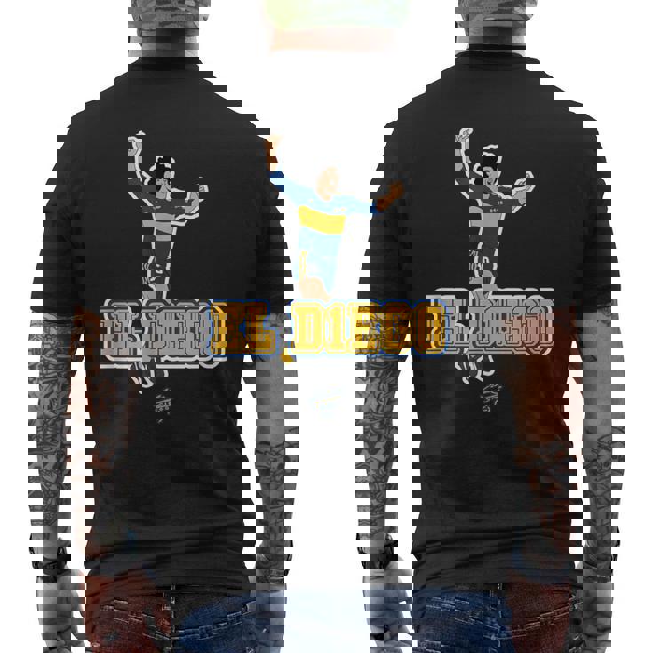 マラドーナ エル ディエゴ ボカ メンズTシャツ バックプリント